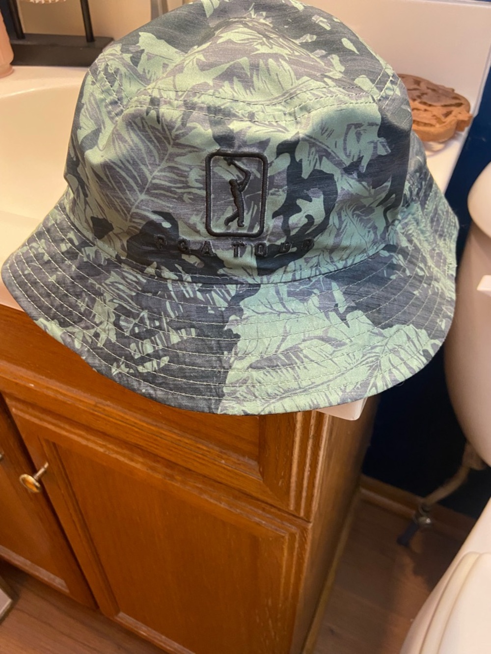 PGA reversible Green and Black Camo Bucket Hat